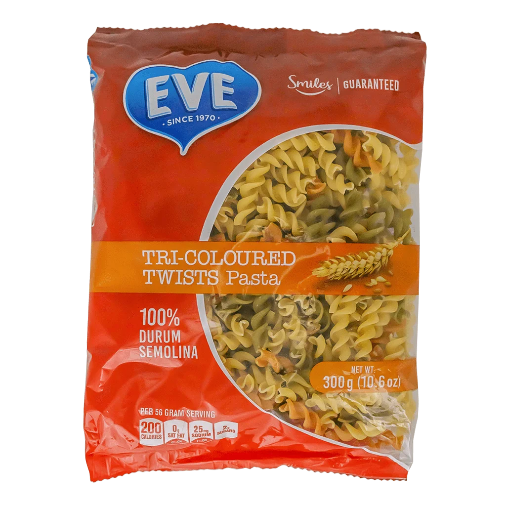 Eve Tri-Coloured Twists Pasta